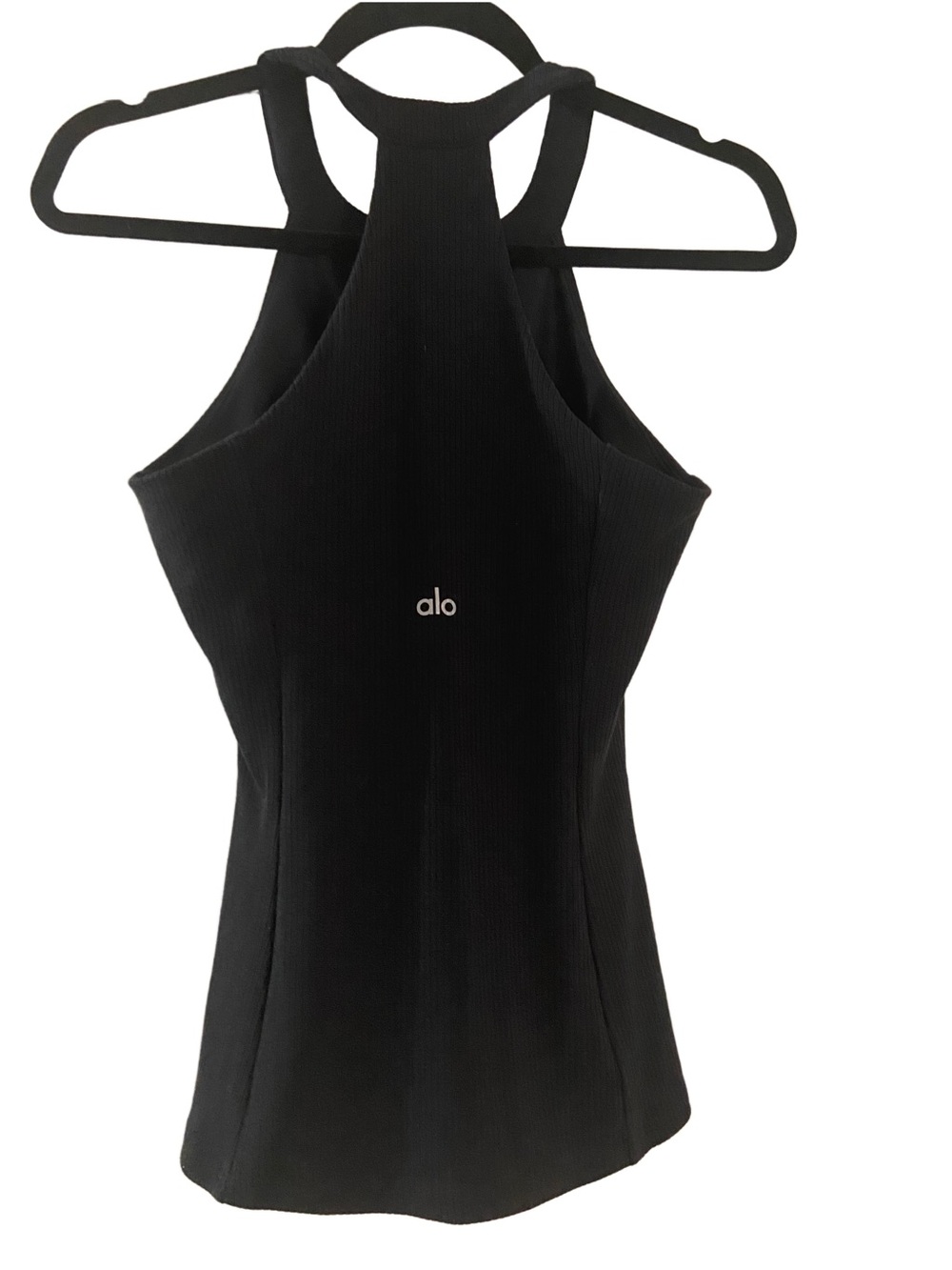 ALO Yoga High Neck Ribbed Tank - Black - Full Length - Small - Picture 2 of 11